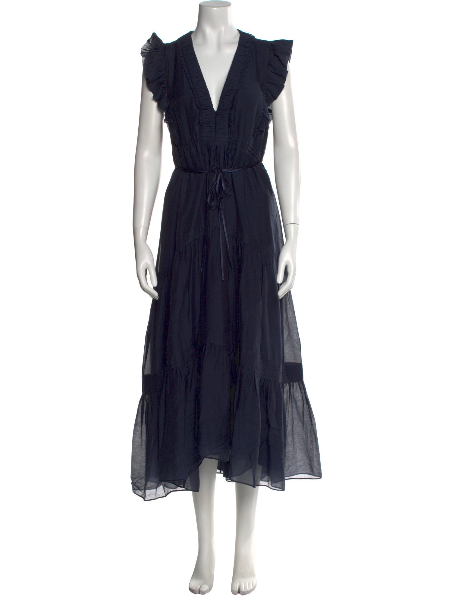 La Ligne V-Neck Long Dress