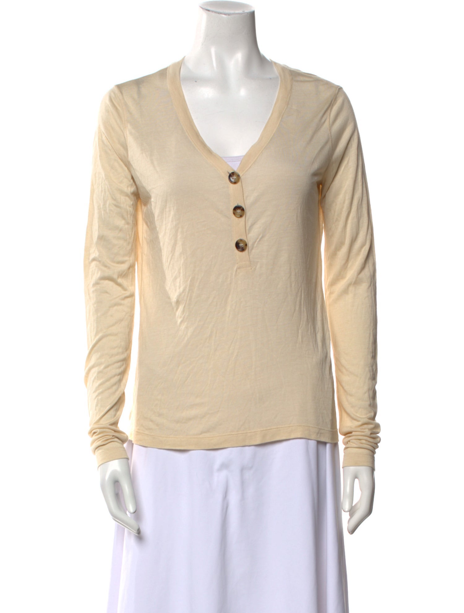 La Ligne V-Neck Long Sleeve Top