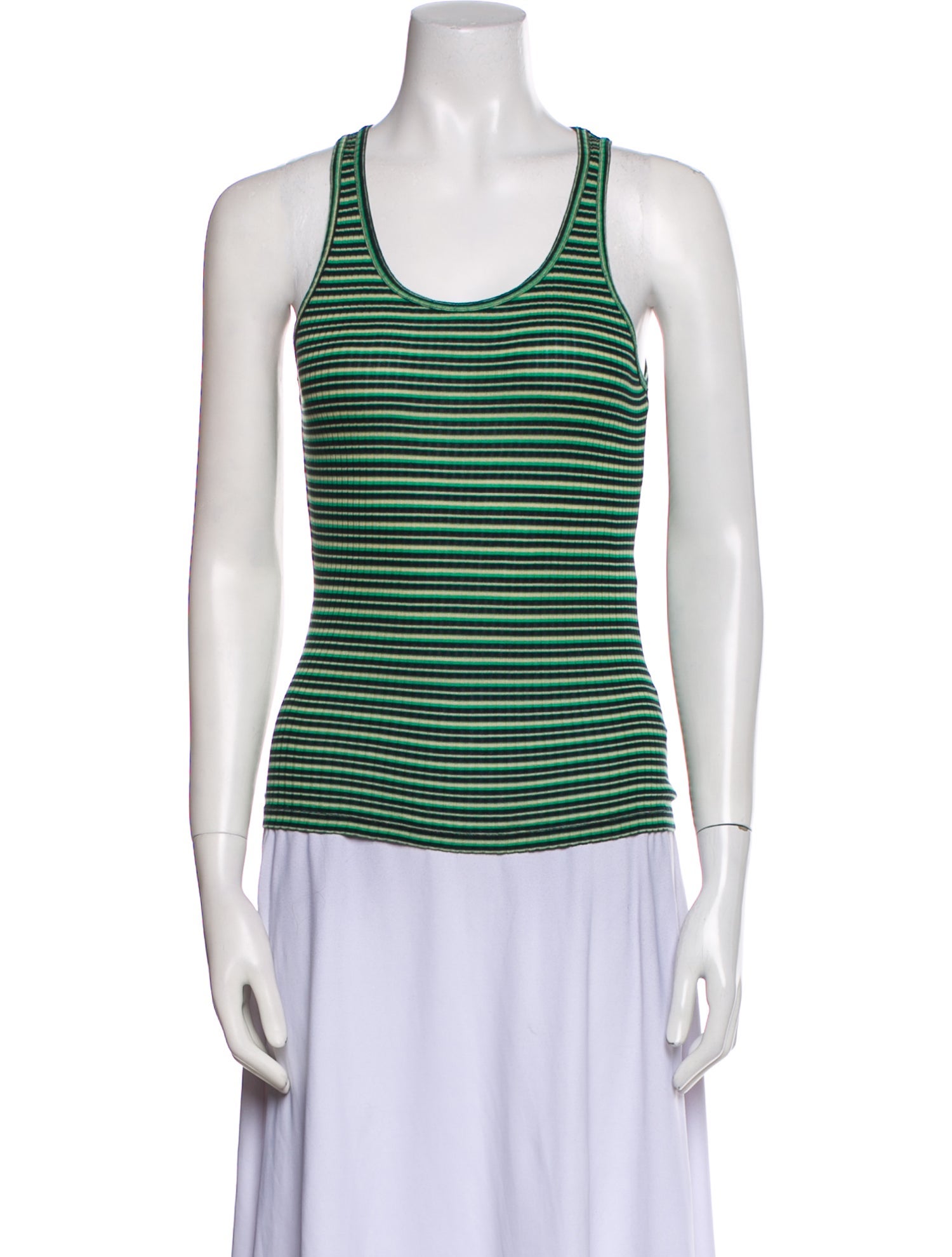 La Ligne Striped Scoop Neck Top