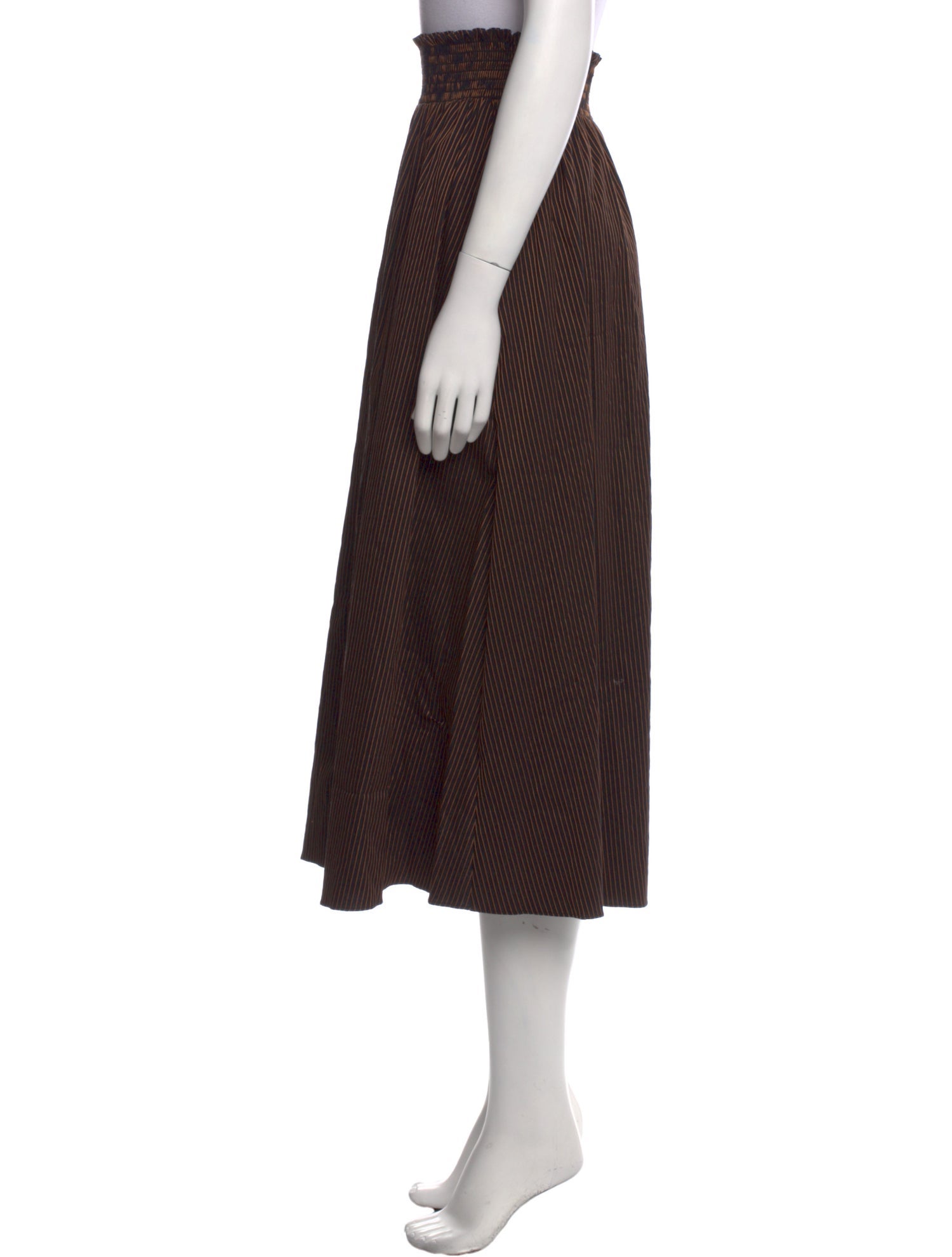 La Ligne Ruffle Embellishment Midi Length Skirt