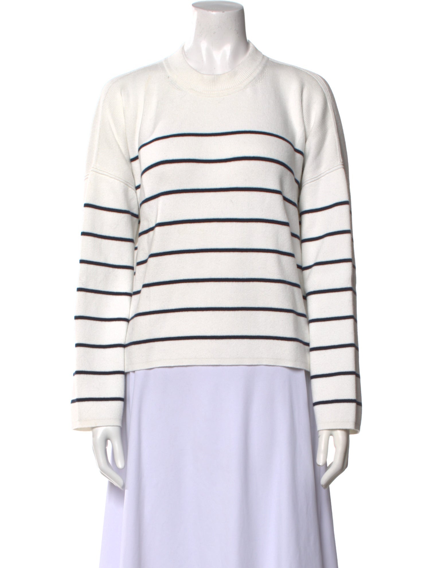 La Ligne Striped Mock Neck Sweater