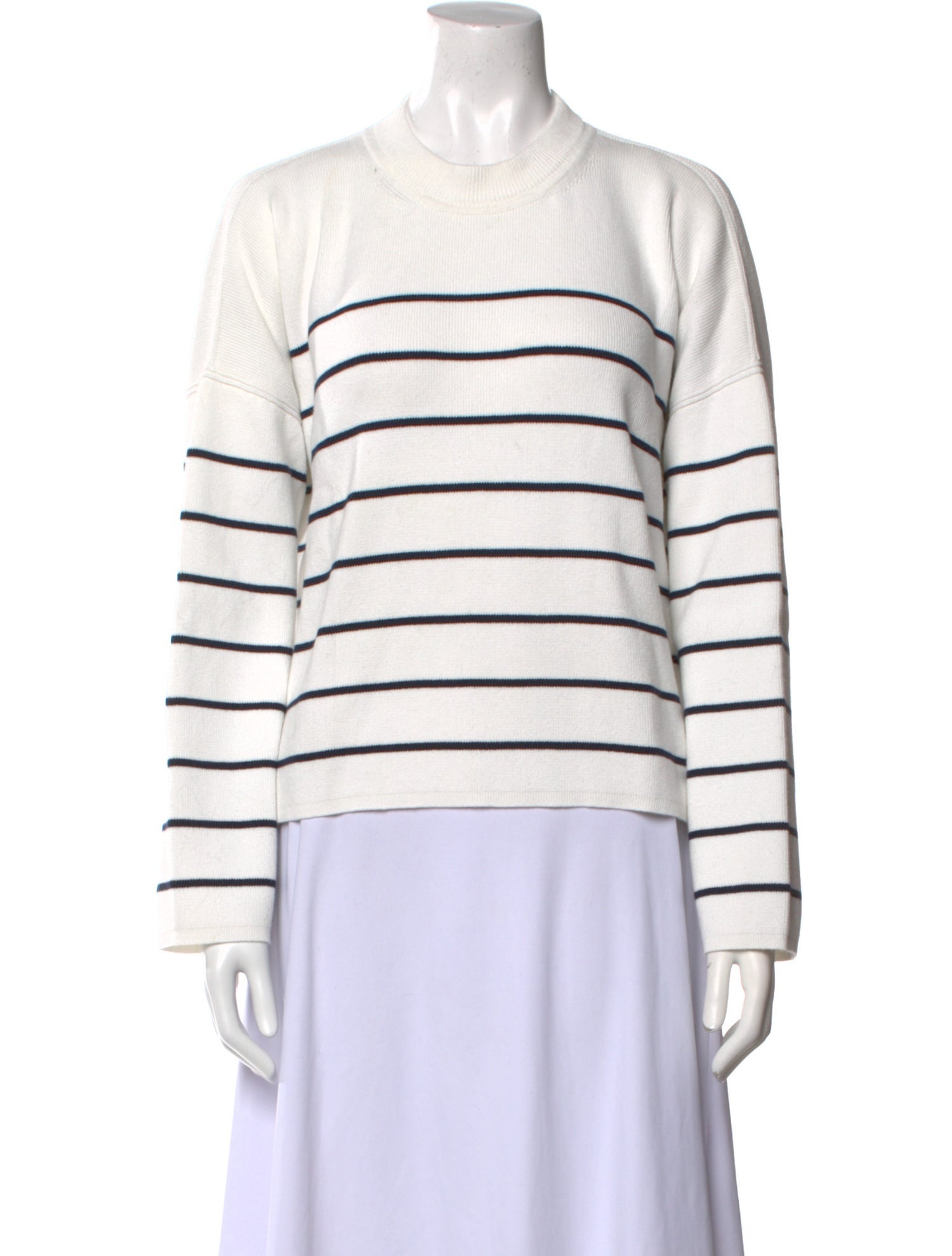 La Ligne Striped Mock Neck Sweater