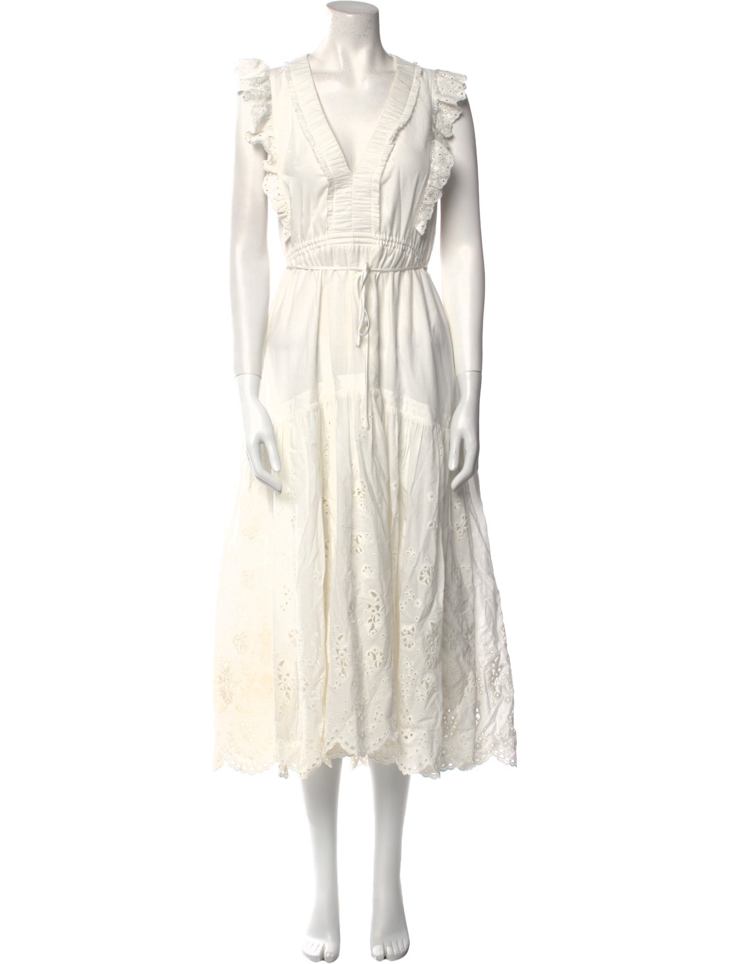 La Ligne V-Neck Midi Length Dress