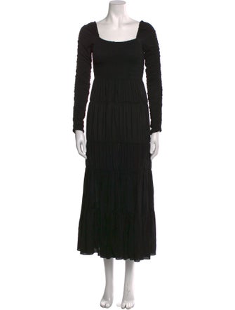 La Ligne Square Neckline Midi Length Dress