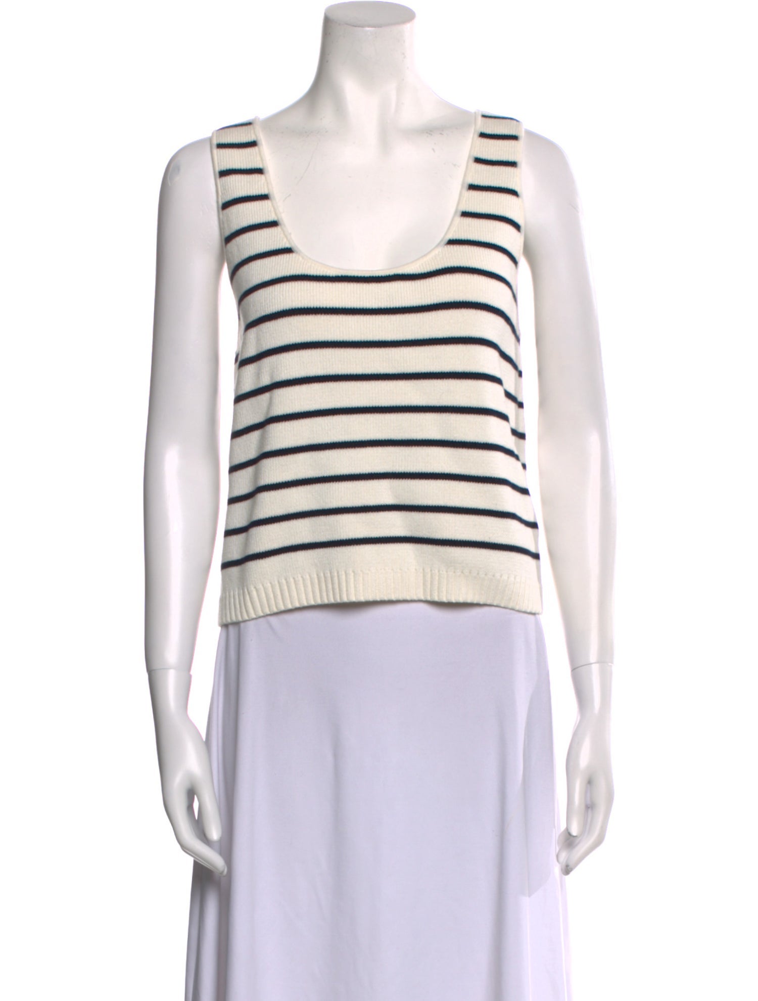 La Ligne Striped Scoop Neck Top