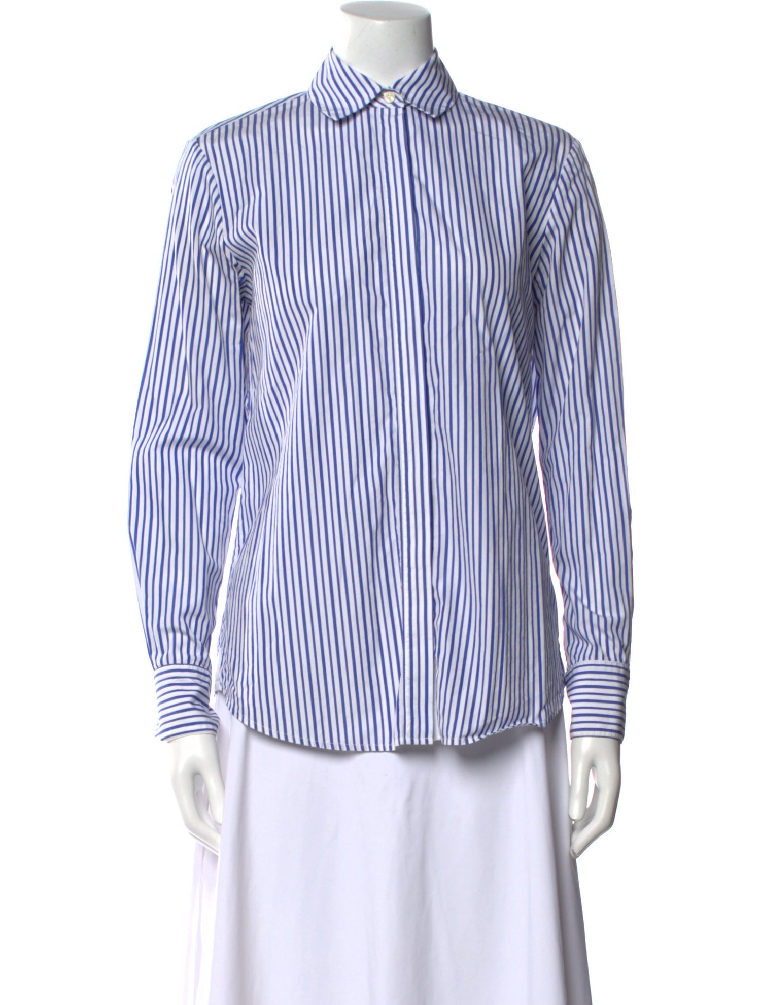 La Ligne Striped Long Sleeve Button-Up Top