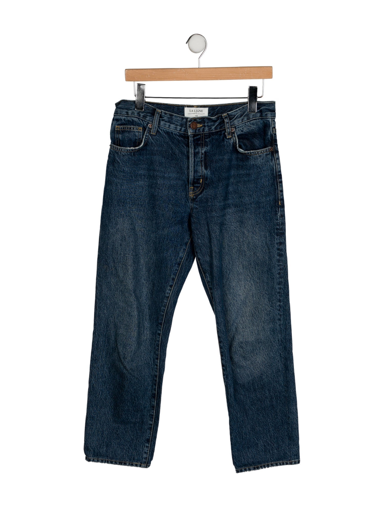La Ligne Mid-Rise Straight Leg Jeans