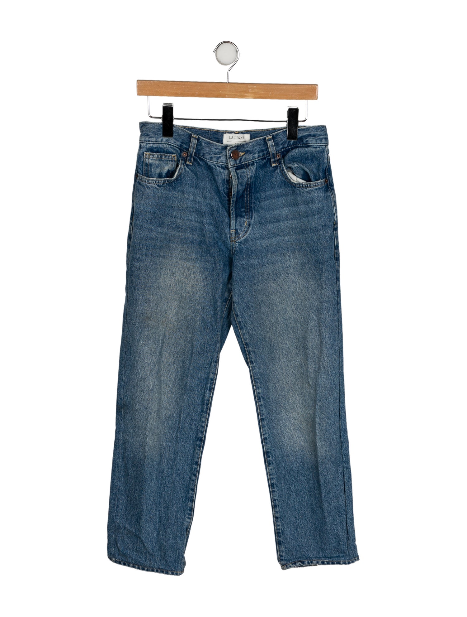 La Ligne Mid-Rise Straight Leg Jeans