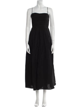 La Ligne Linen Square Neckline Jumpsuit