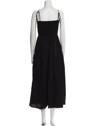 La Ligne Linen Square Neckline Jumpsuit