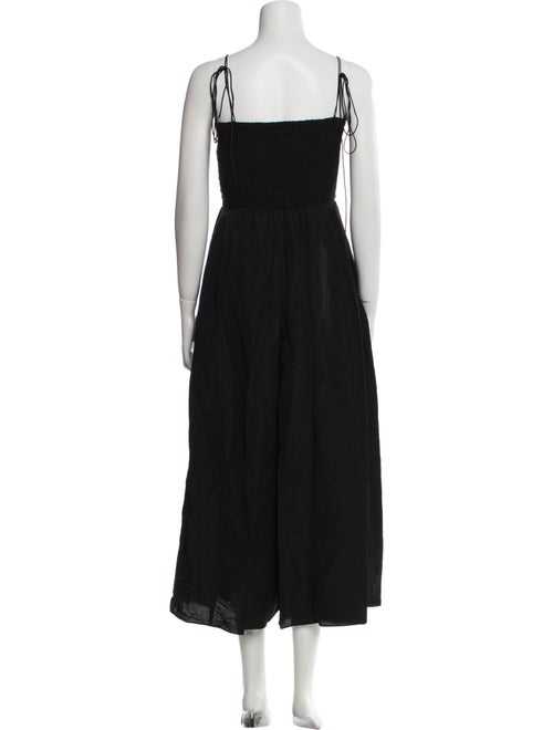 La Ligne Linen Square Neckline Jumpsuit