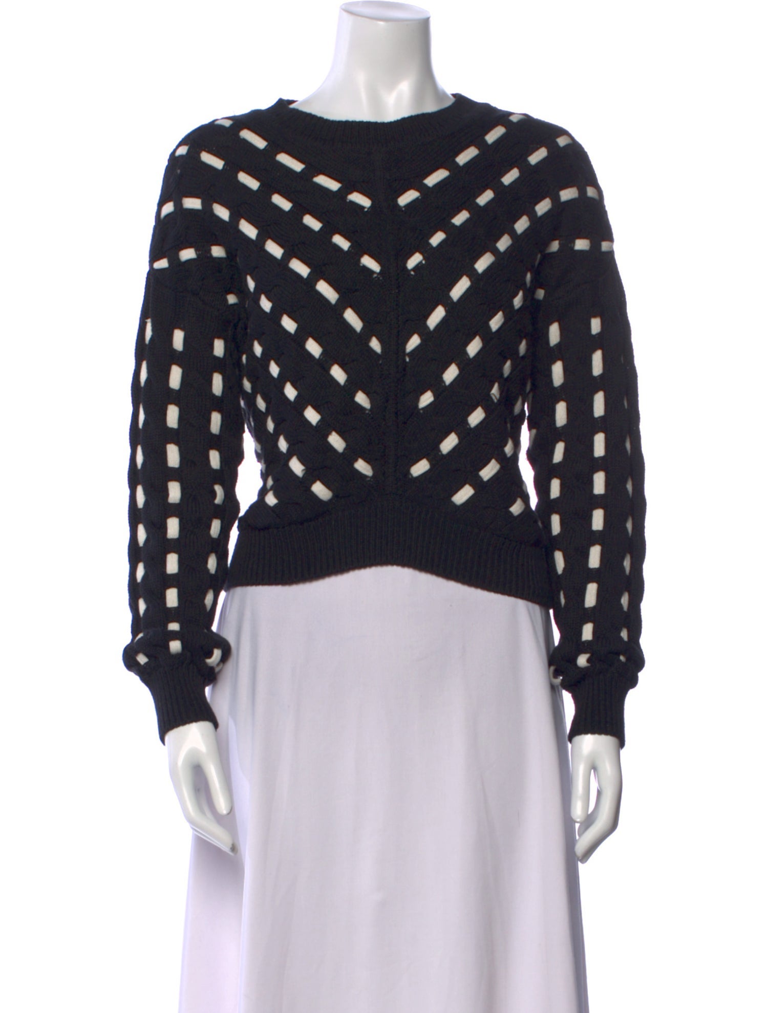 La Ligne Patterned Crew Neck Sweater