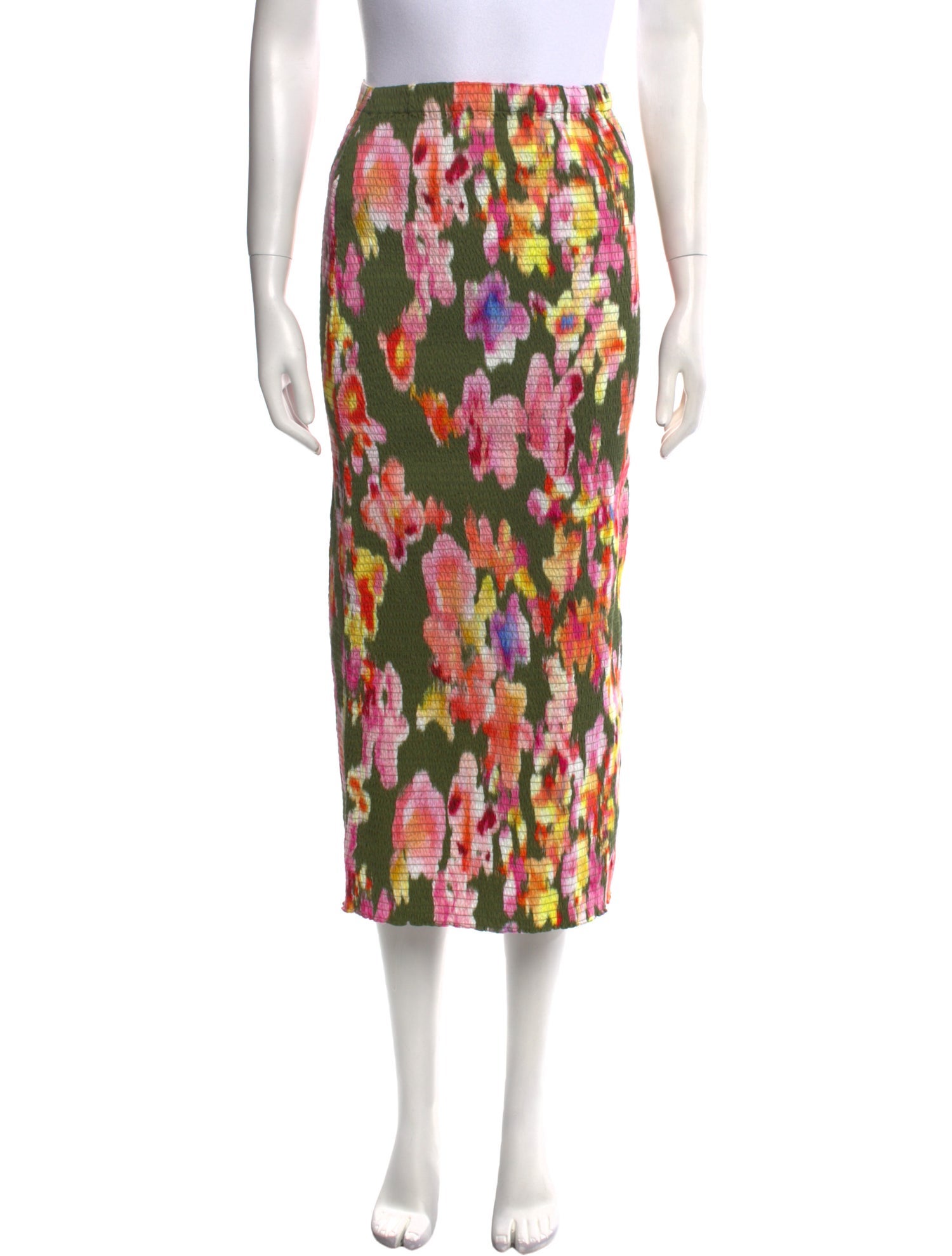 La Ligne Floral Print Midi Length Skirt