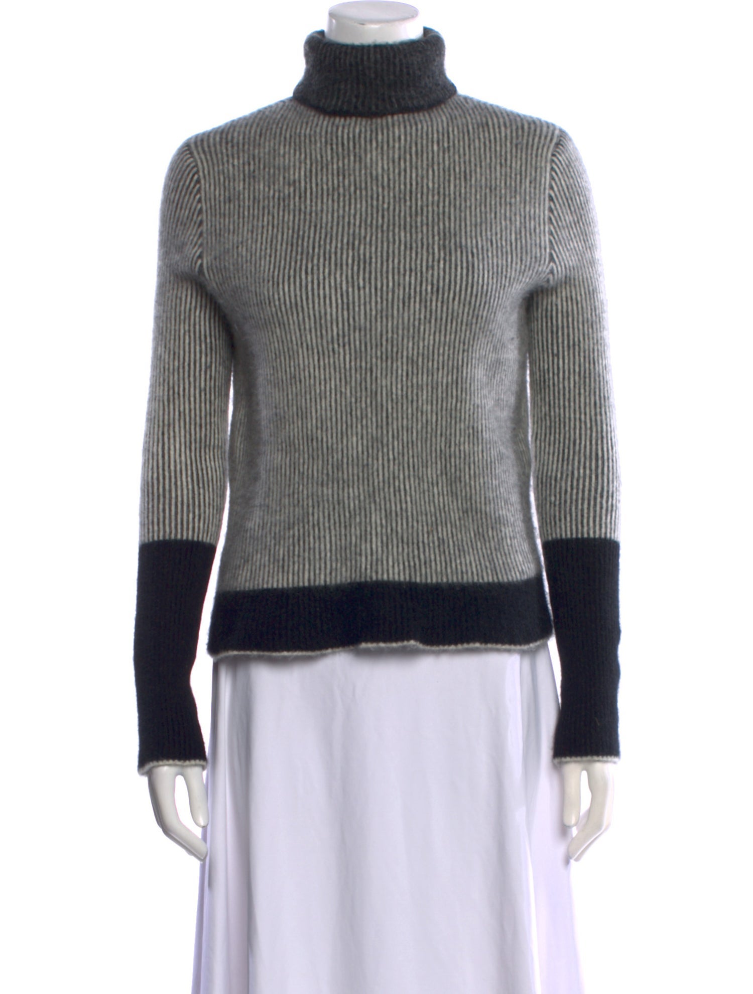 La Ligne Cashmere Colorblock Pattern Sweater