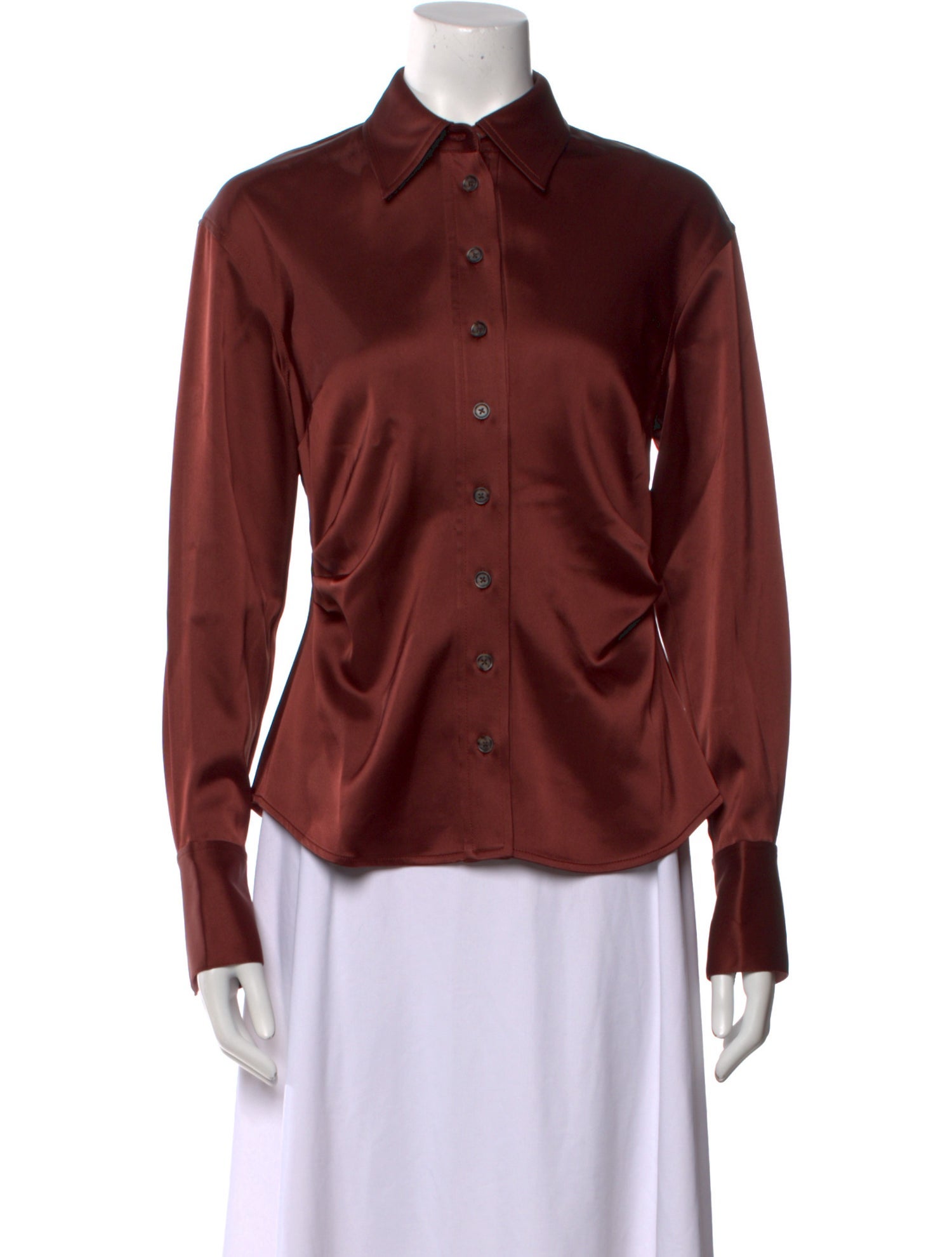 La Ligne Long Sleeve Button-Up Top