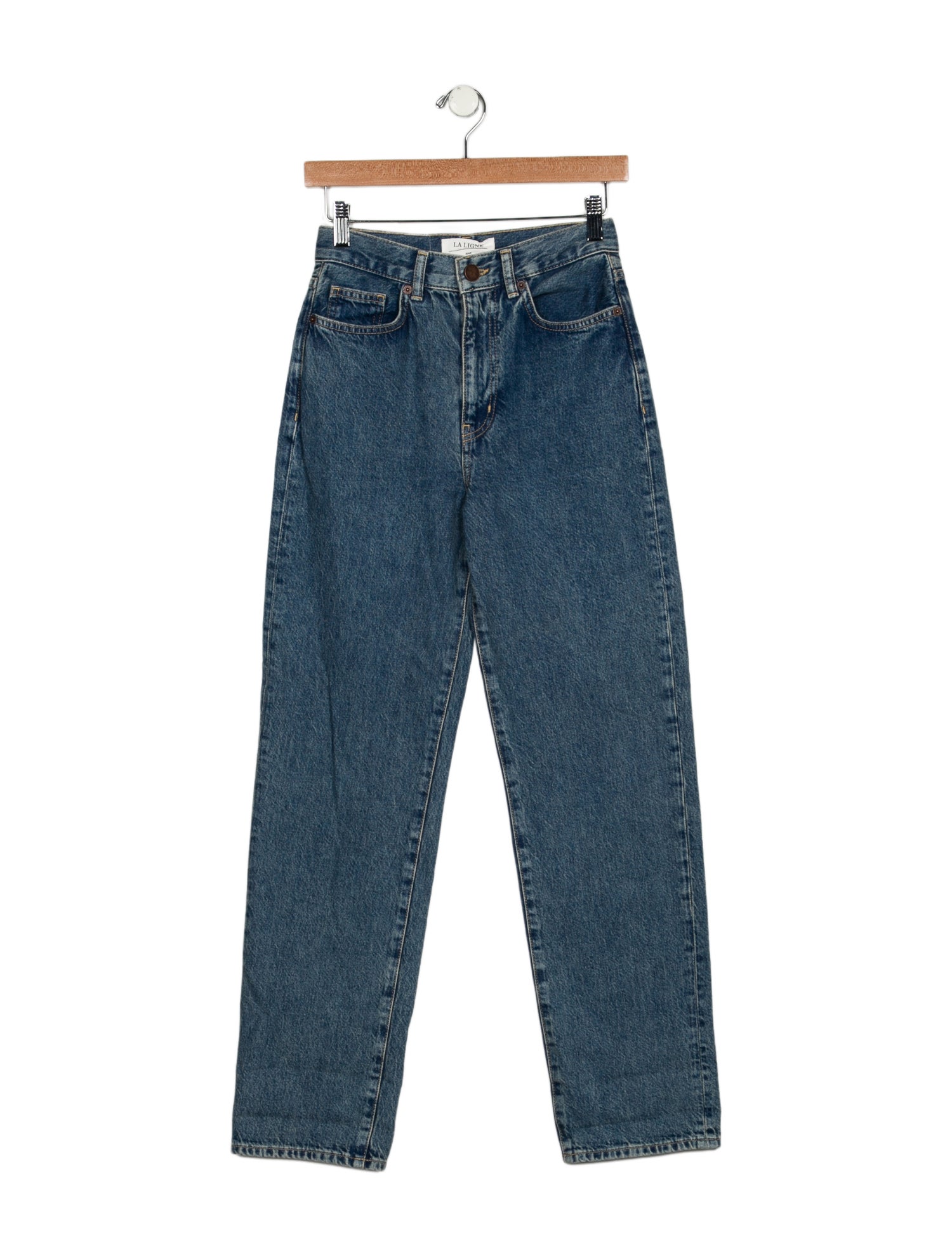 La Ligne Mid-Rise Straight Leg Jeans