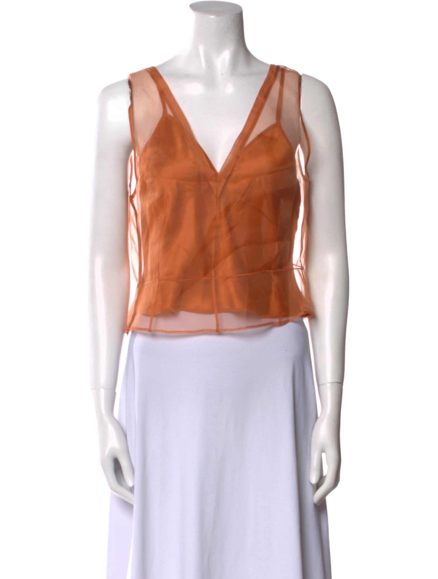 La Ligne Silk V-Neck Crop Top w/ Tags