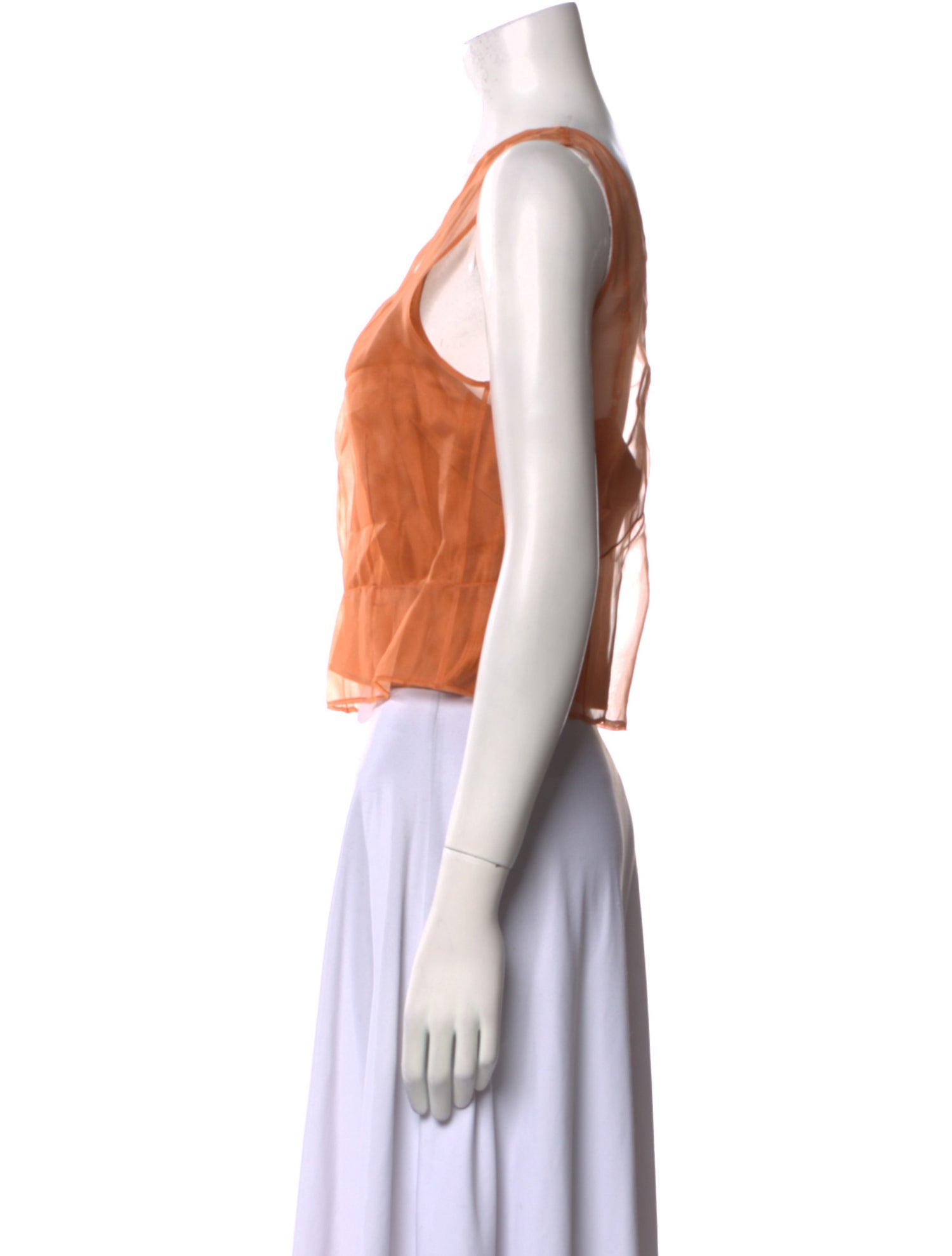 La Ligne Silk V-Neck Crop Top w/ Tags