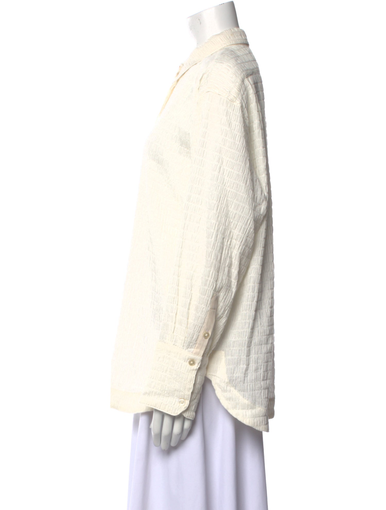 La Ligne Long Sleeve Button-Up Top