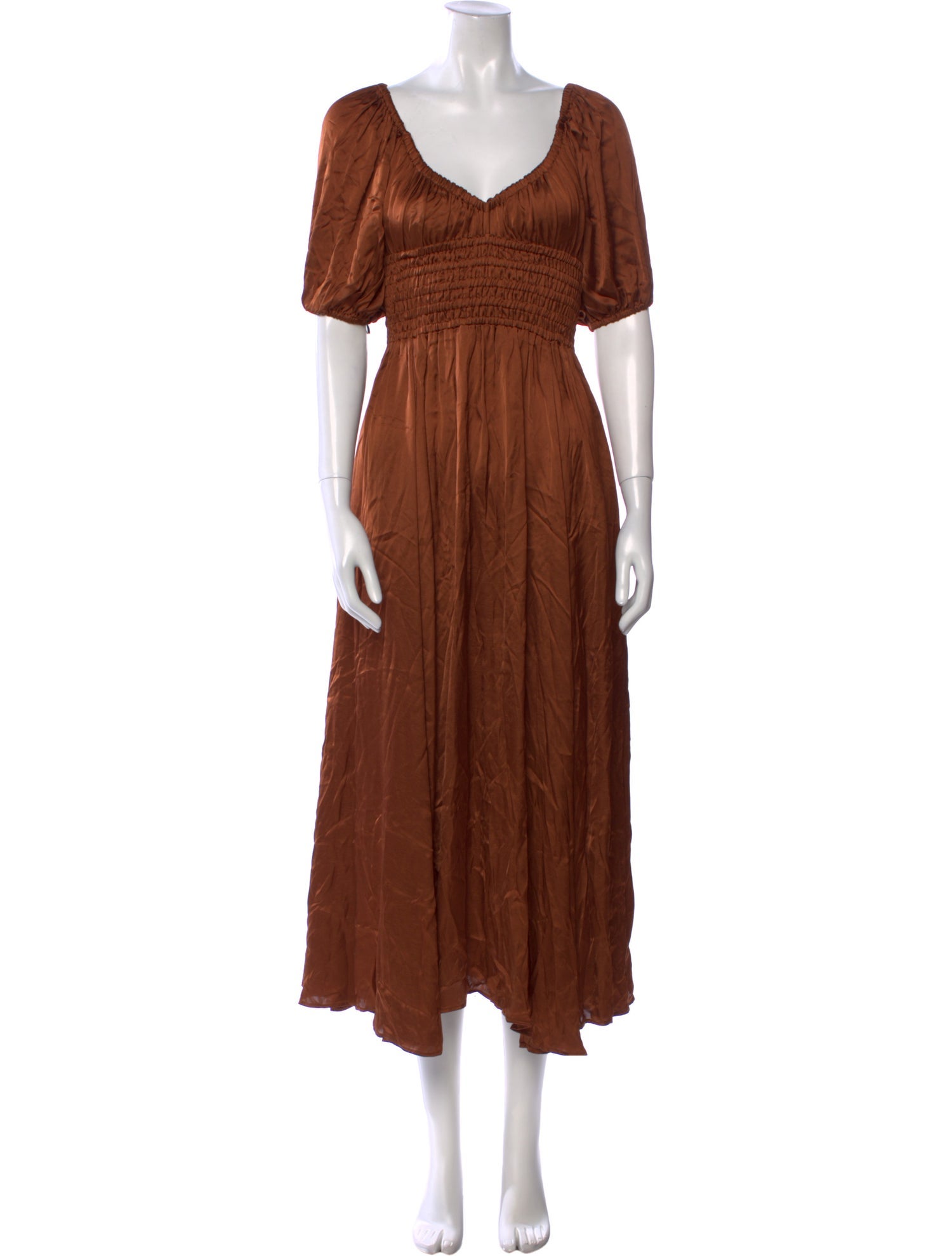 La Ligne V-Neck Long Dress