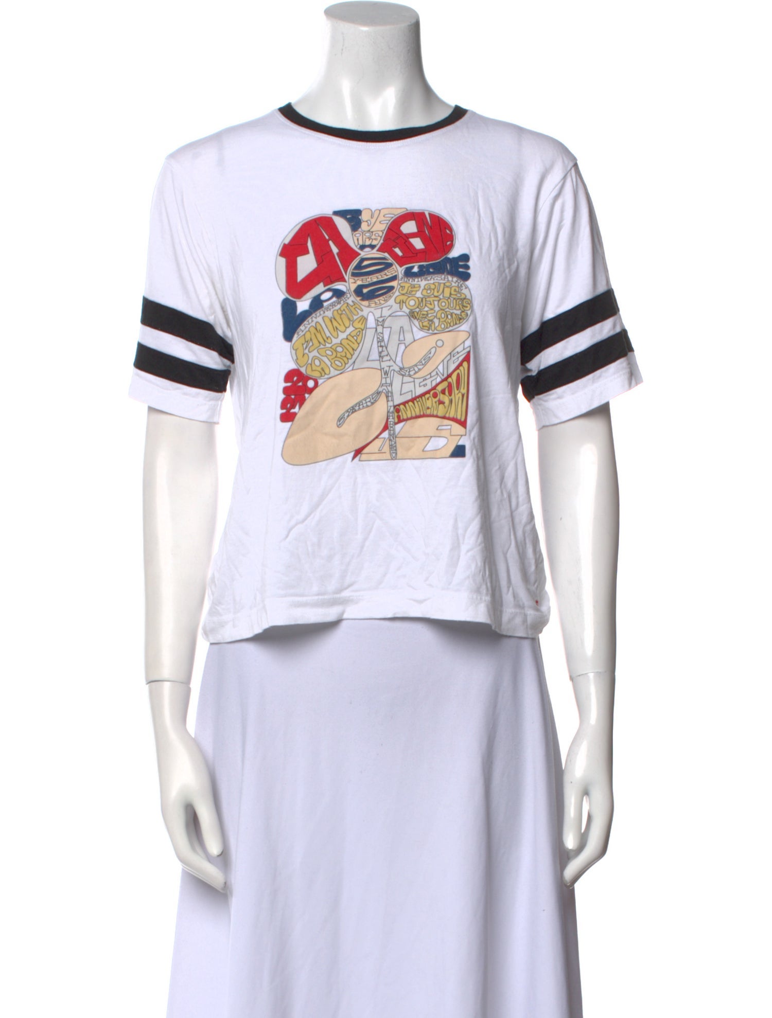 La Ligne Graphic Print Crew Neck T-Shirt