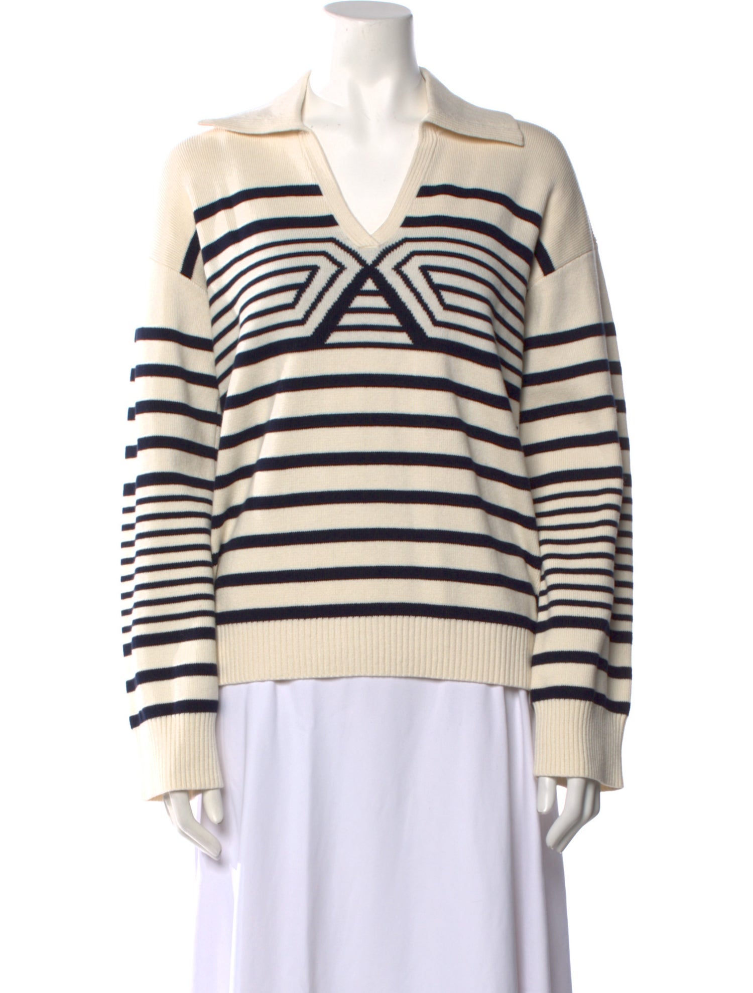 La Ligne Striped V-Neck Sweater w/ Tags