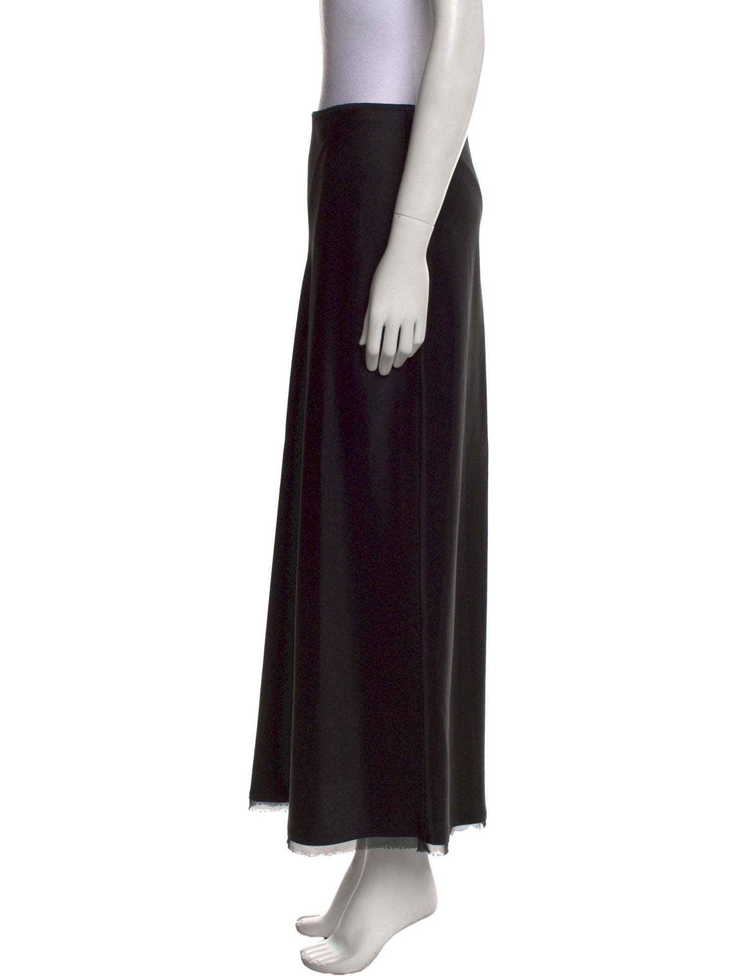 La Ligne Raw-Edge Trim Midi Length Skirt