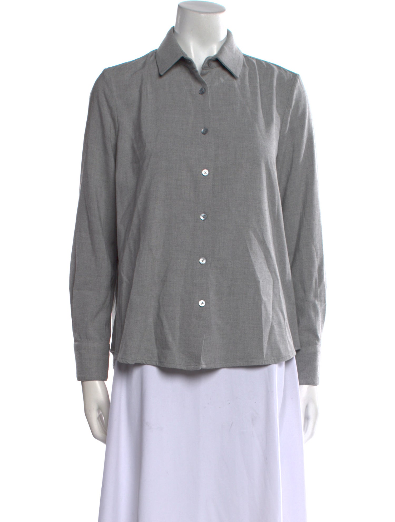 La Ligne Long Sleeve Button-Up Top