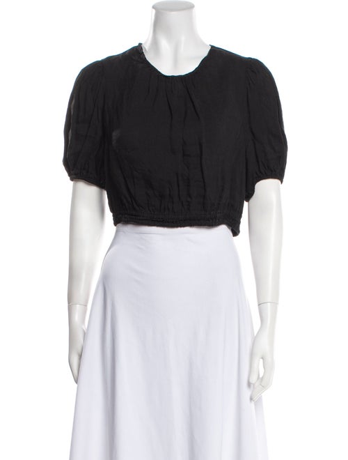 La Ligne Crew Neck Short Sleeve Crop Top