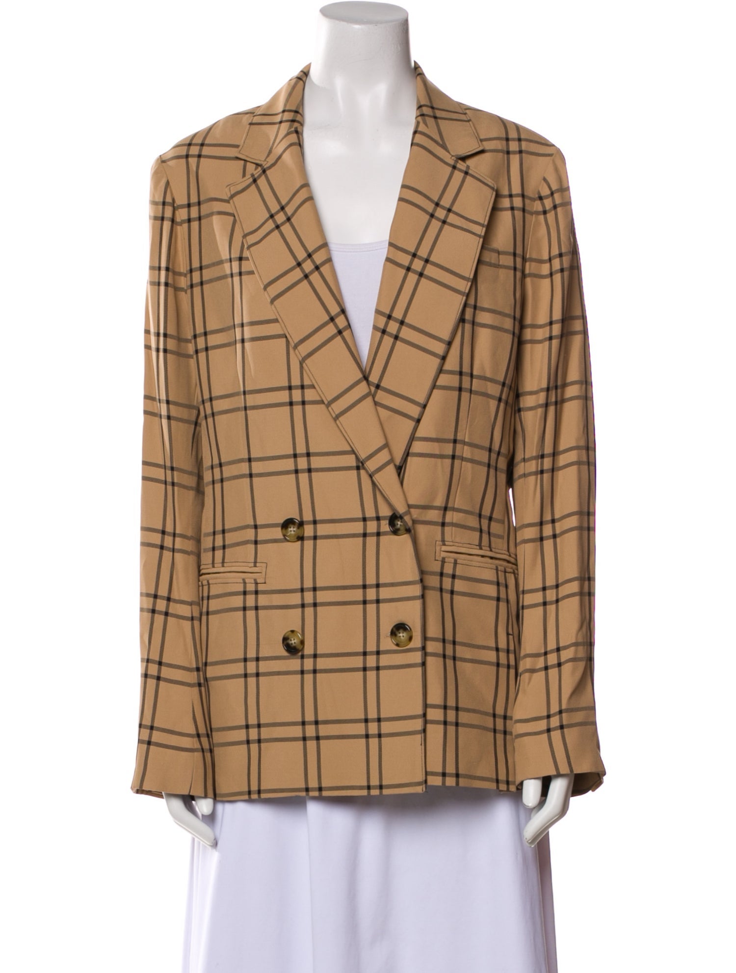 La Ligne Plaid Print Blazer