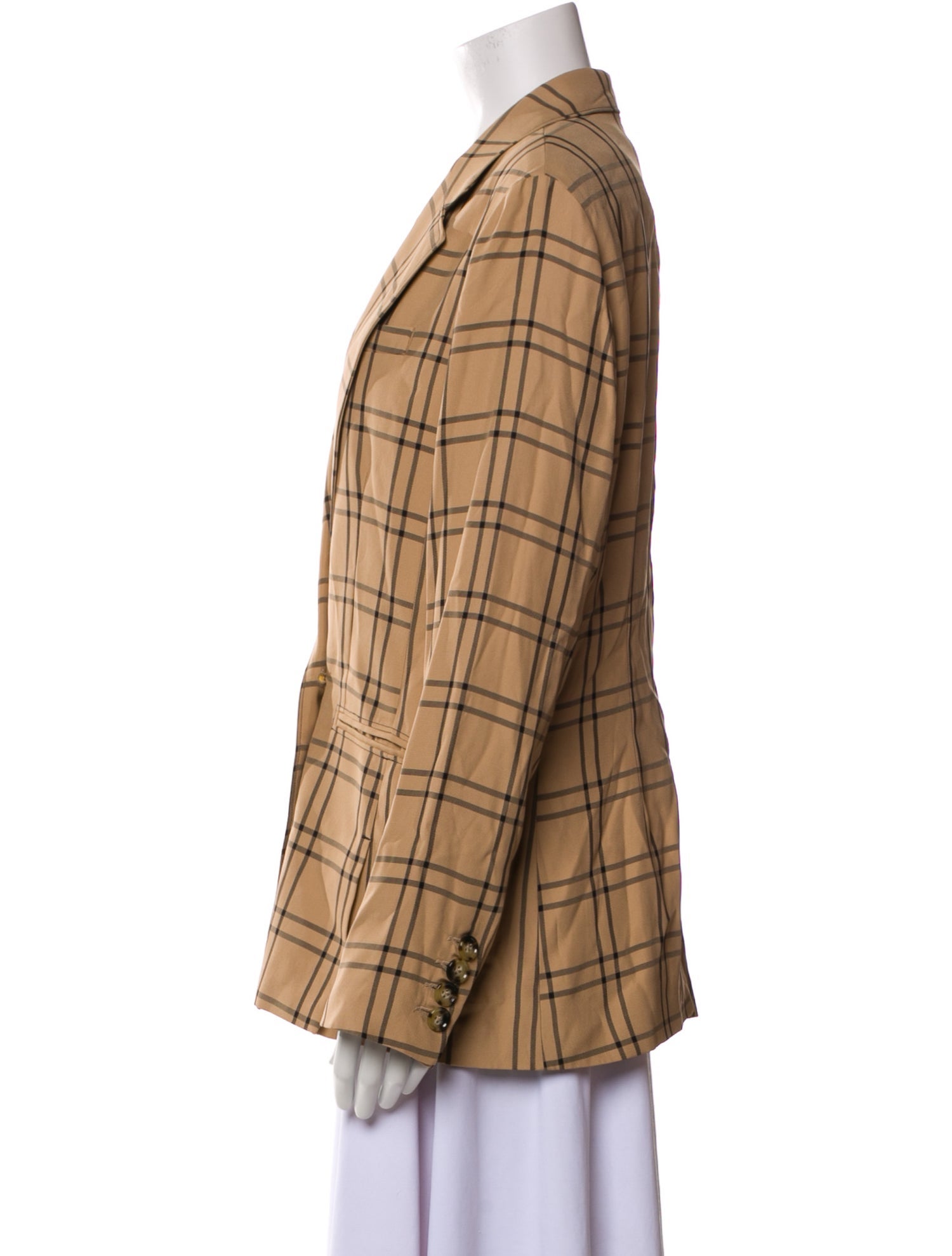 La Ligne Plaid Print Blazer