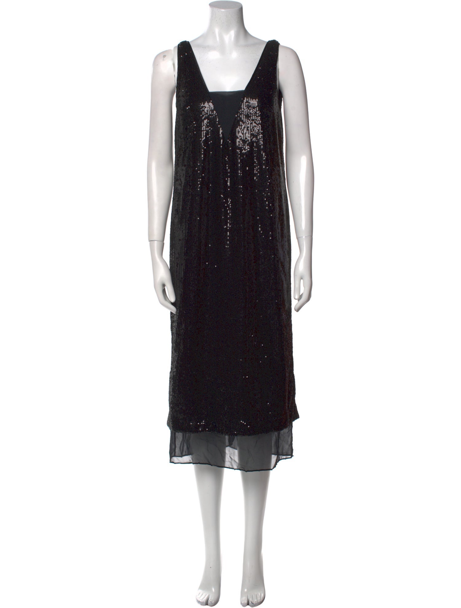 La Ligne Square Neckline Midi Length Dress