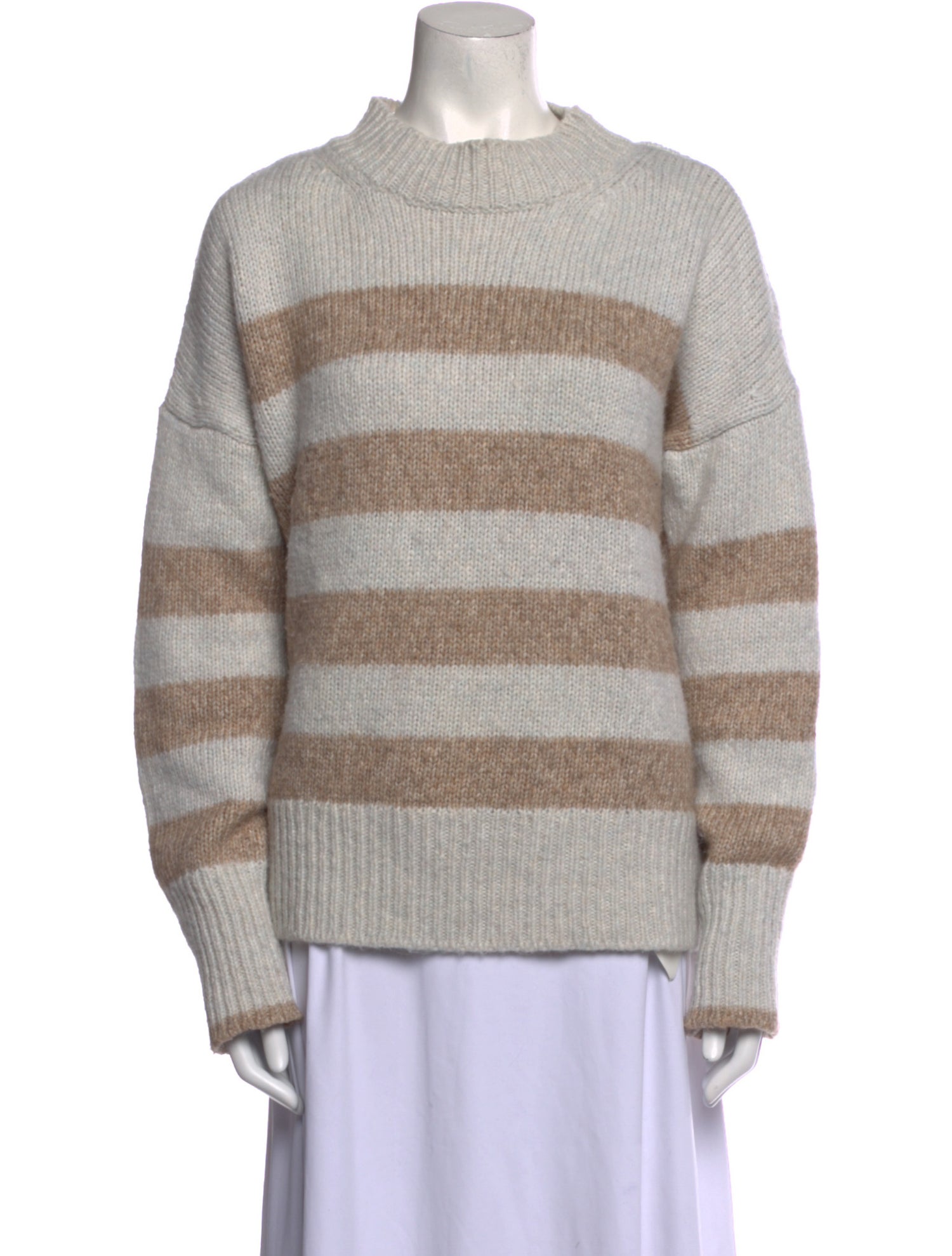 La Ligne Striped Mock Neck Sweater
