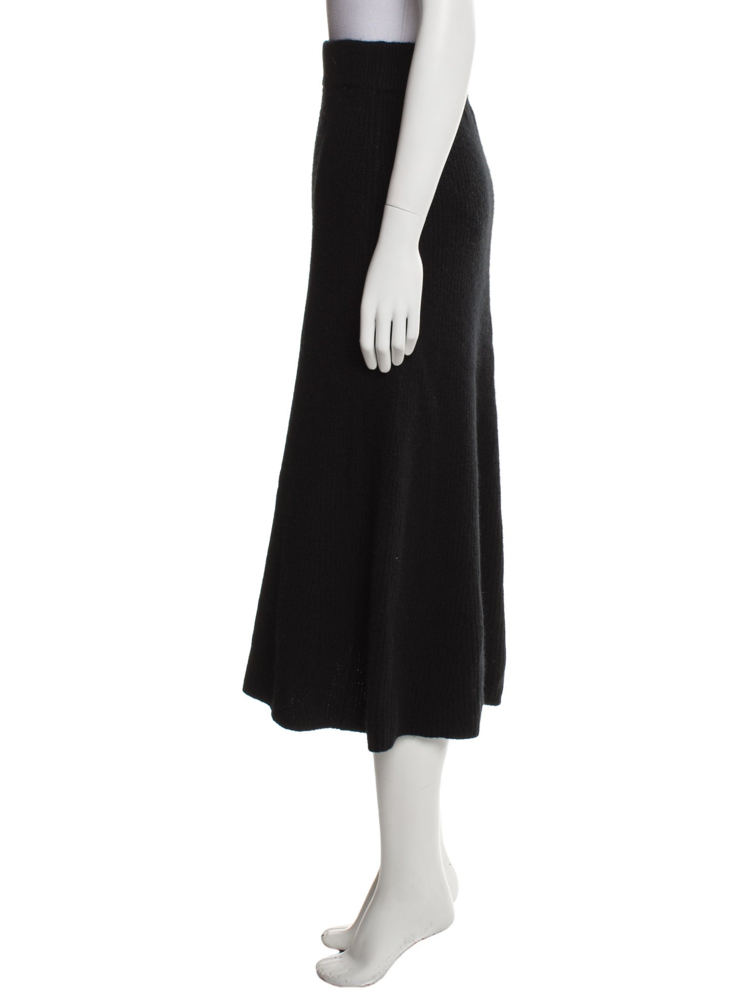 La Ligne Cashmere Midi Length Skirt
