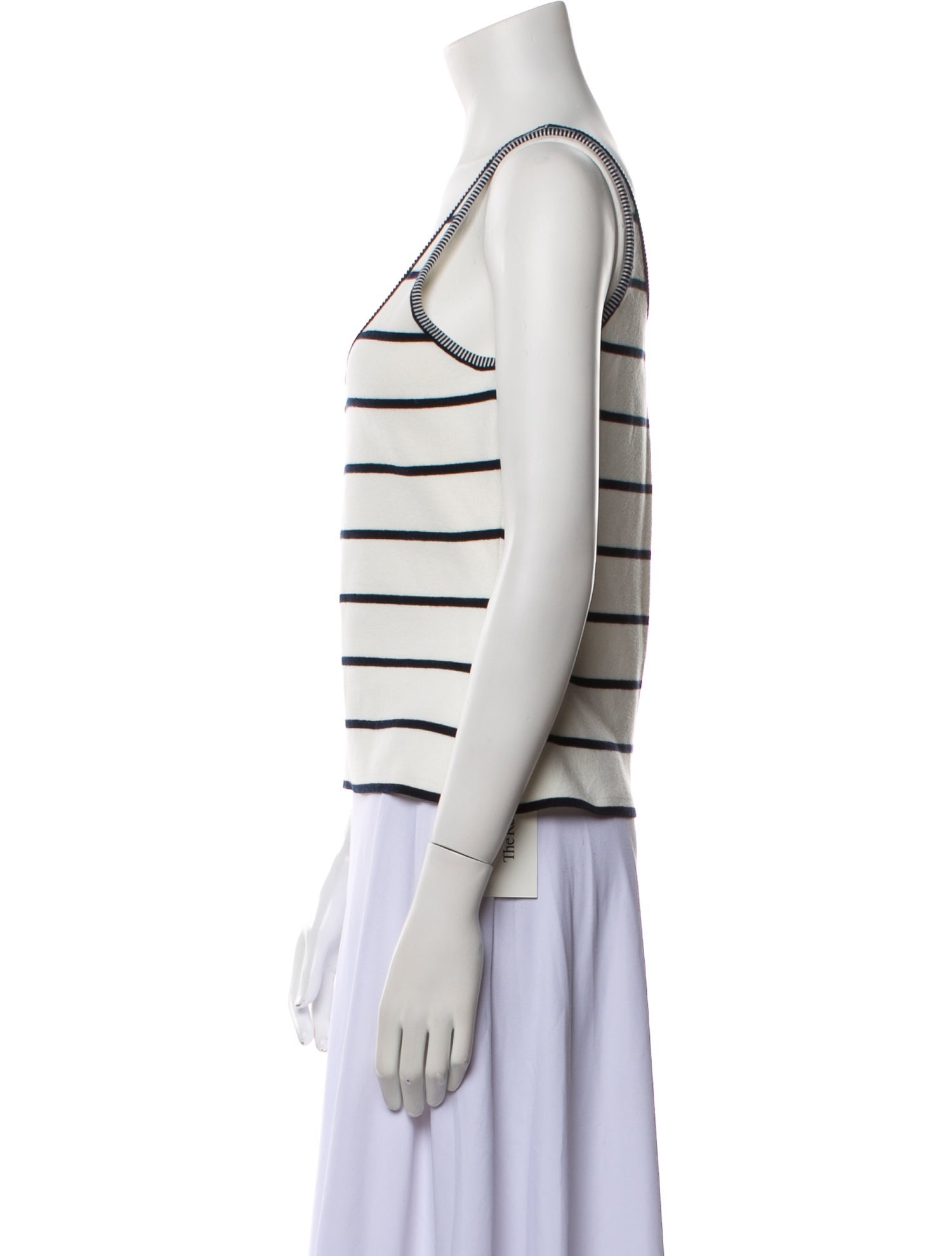 La Ligne Striped Scoop Neck Top
