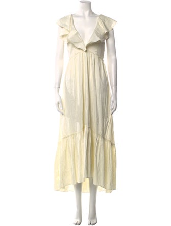 La Ligne V-Neck Long Dress