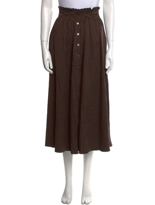 La Ligne Striped Midi Length Skirt