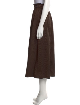 La Ligne Striped Midi Length Skirt
