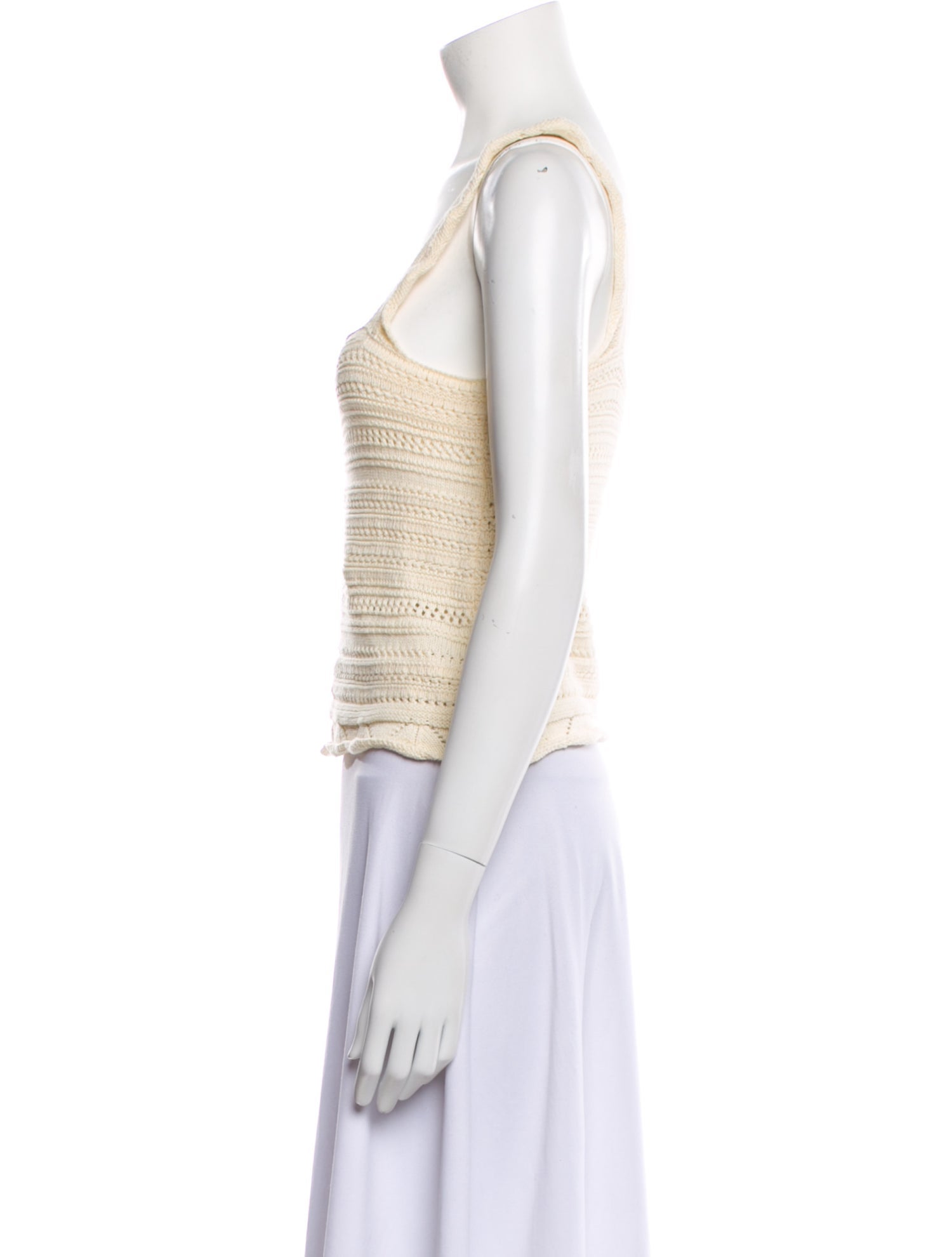 La Ligne Square Neckline Sleeveless Crop Top