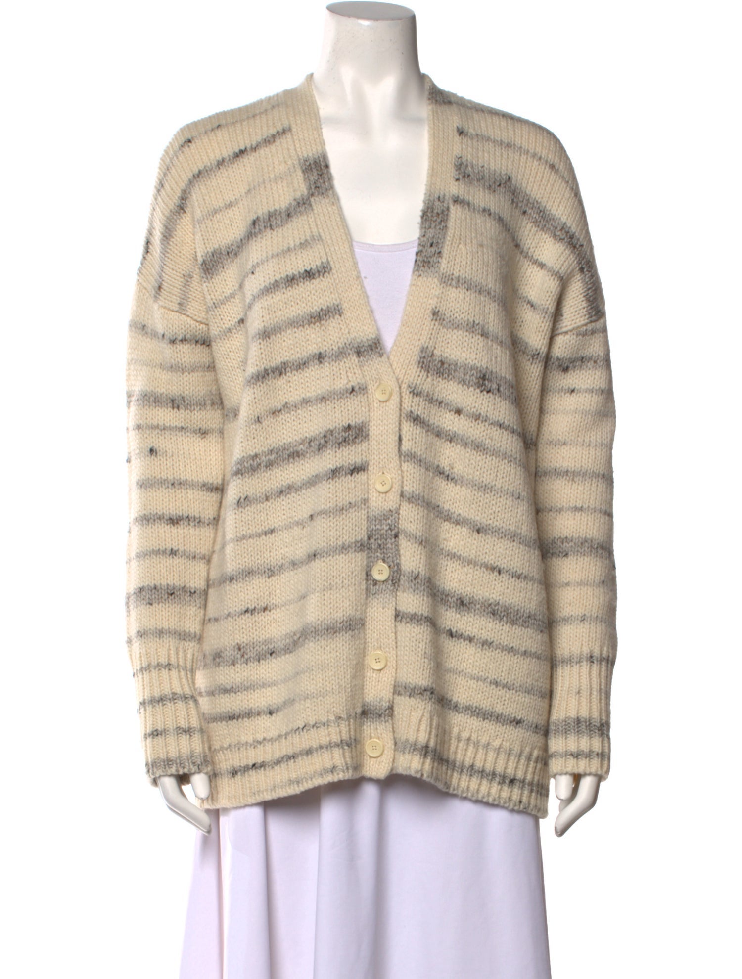 La Ligne Striped V-Neck Sweater