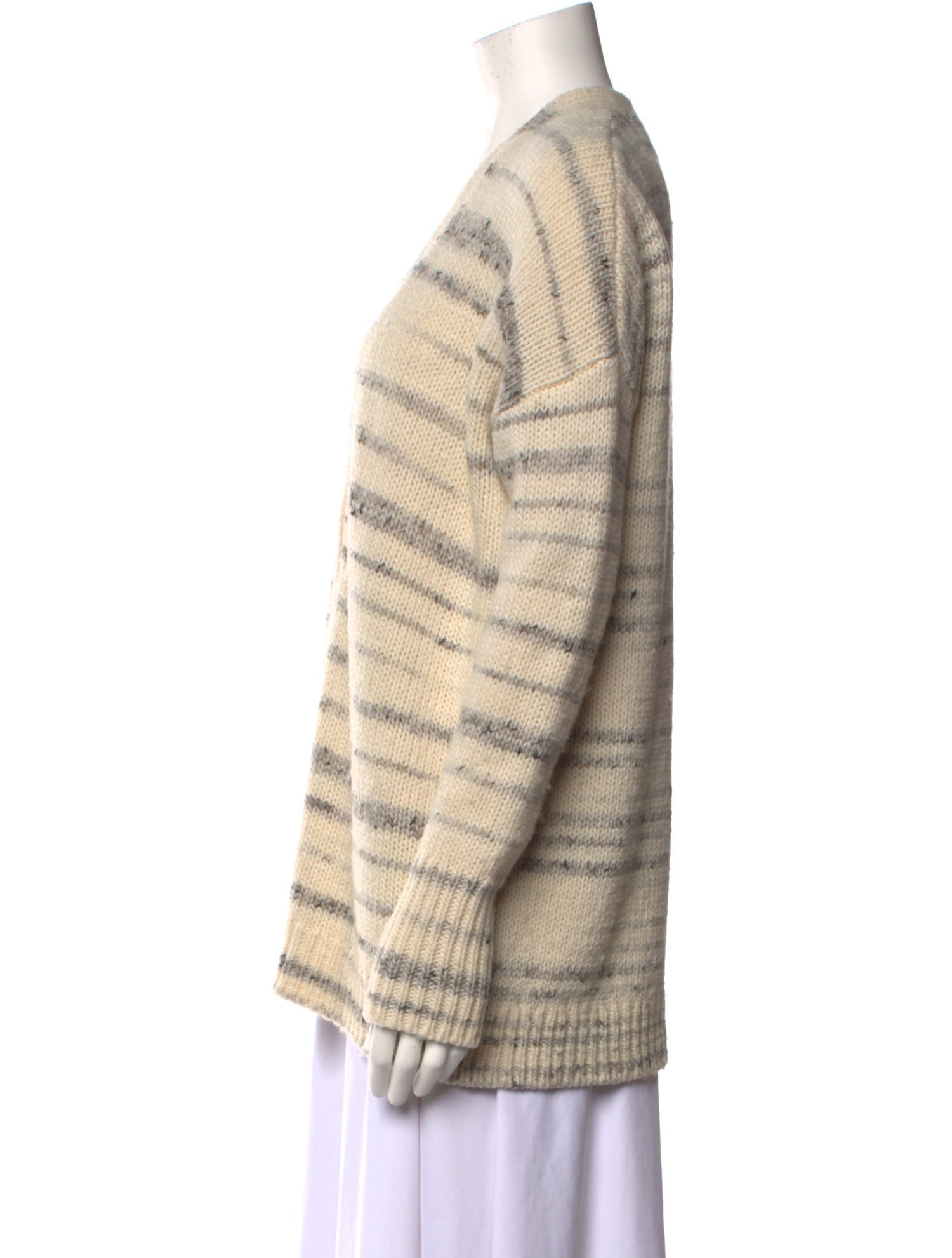 La Ligne Striped V-Neck Sweater