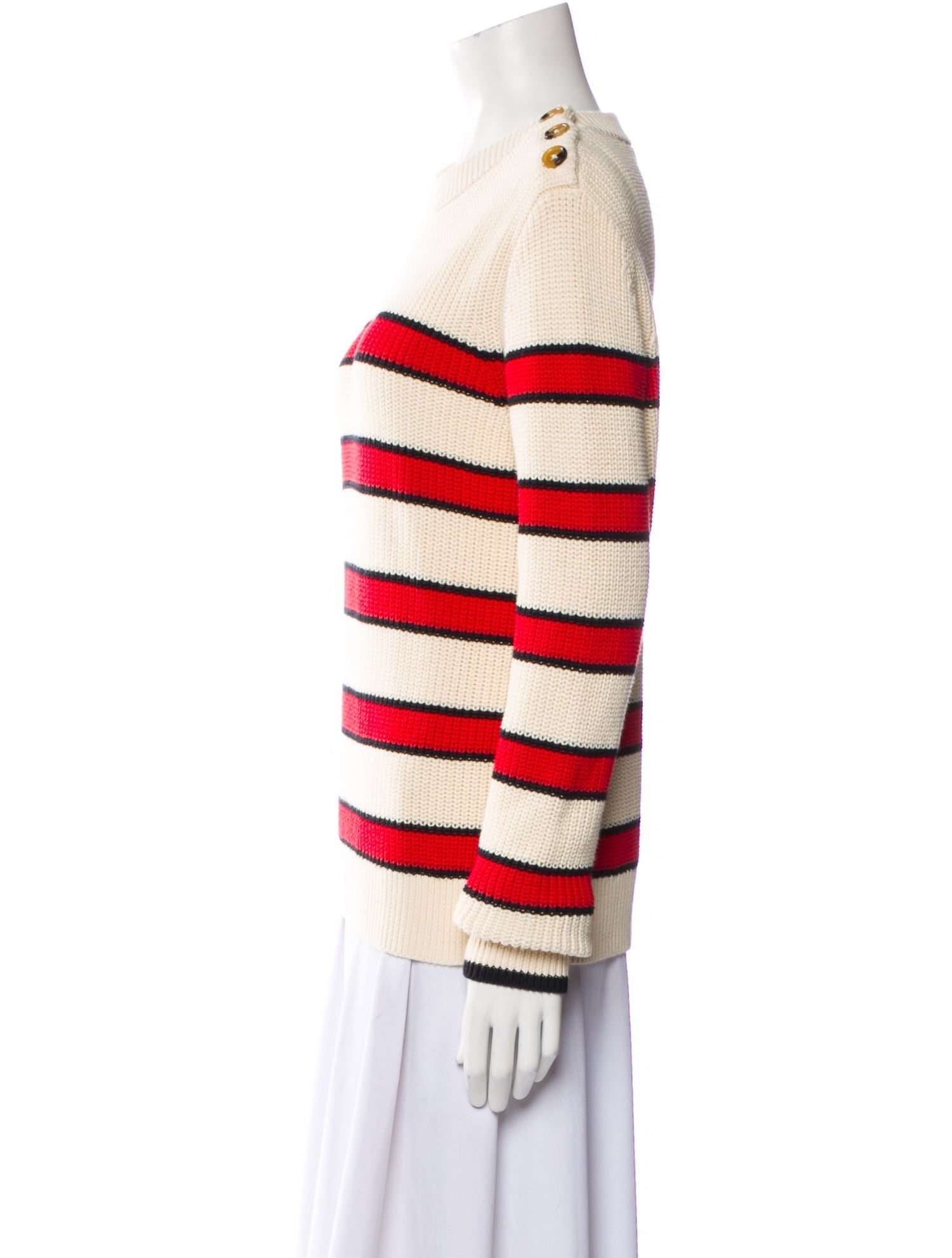 La Ligne Striped Scoop Neck Sweater