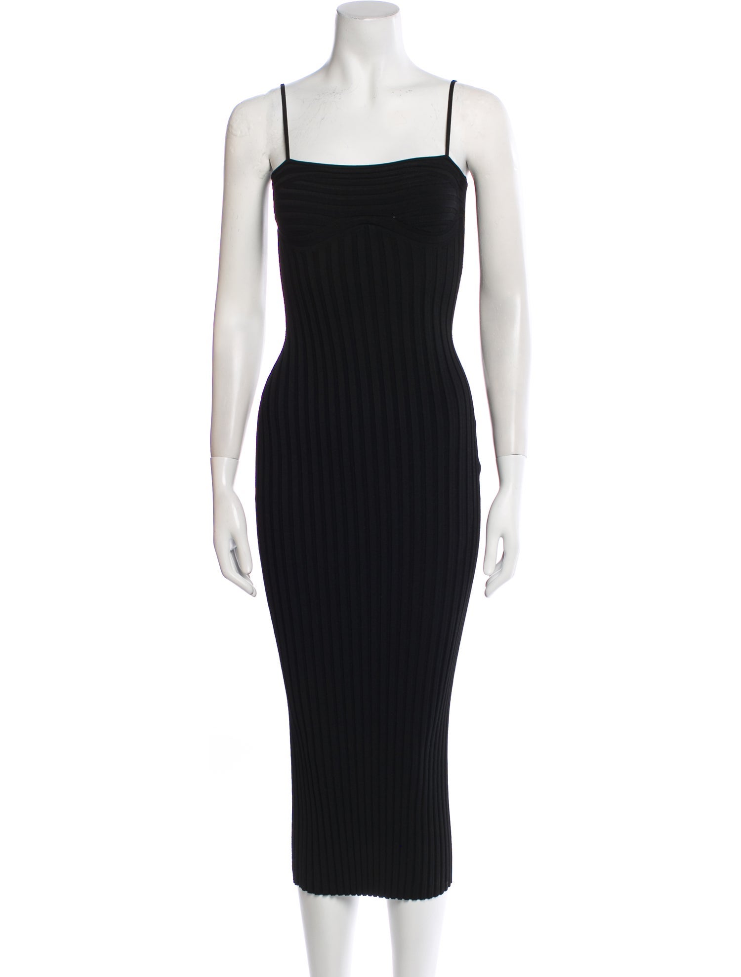 La Ligne Square Neckline Midi Length Dress