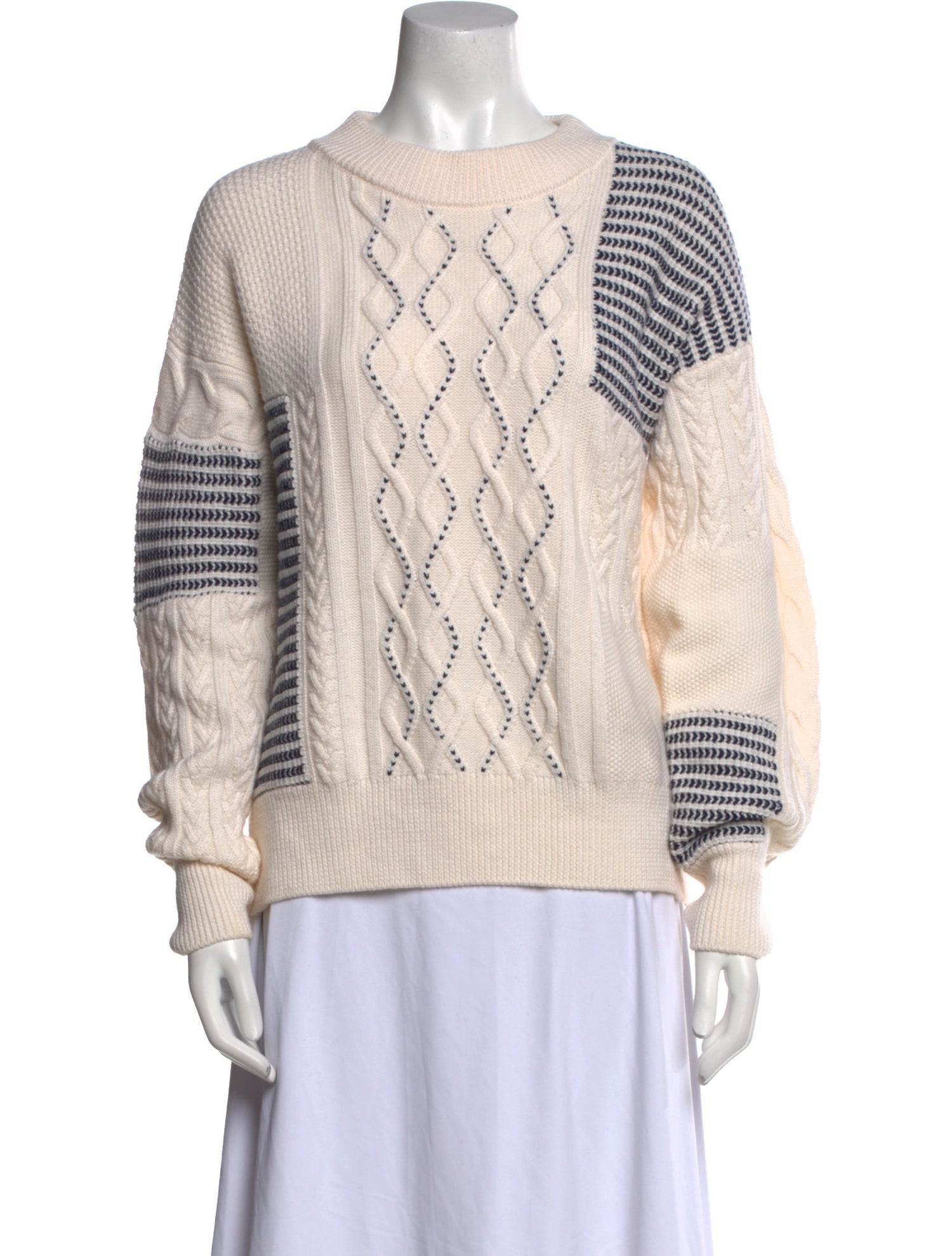 La Ligne Merino Wool Printed Sweater