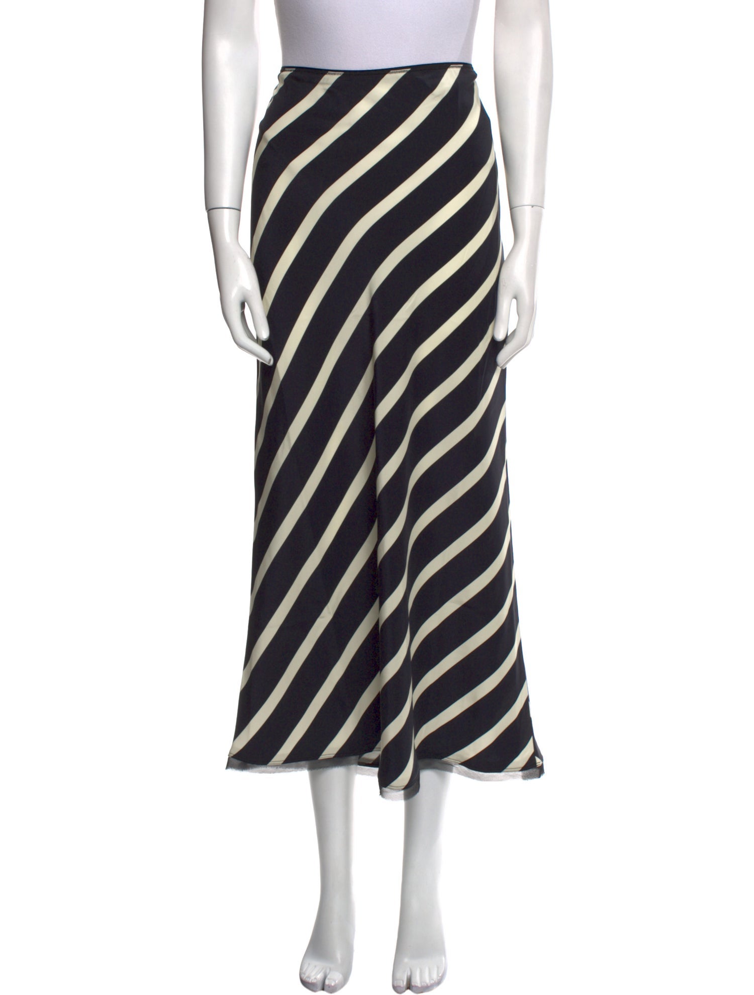 La Ligne Silk Midi Length Skirt