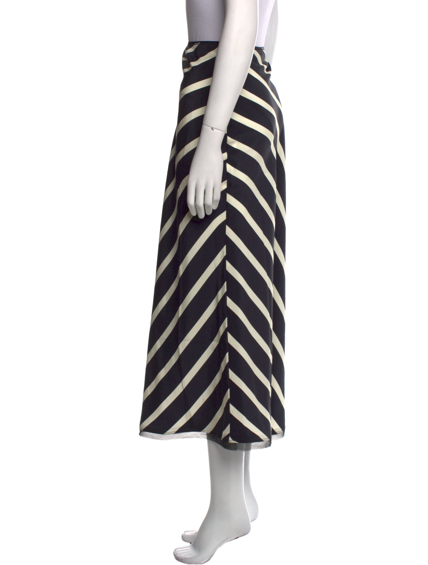 La Ligne Silk Midi Length Skirt