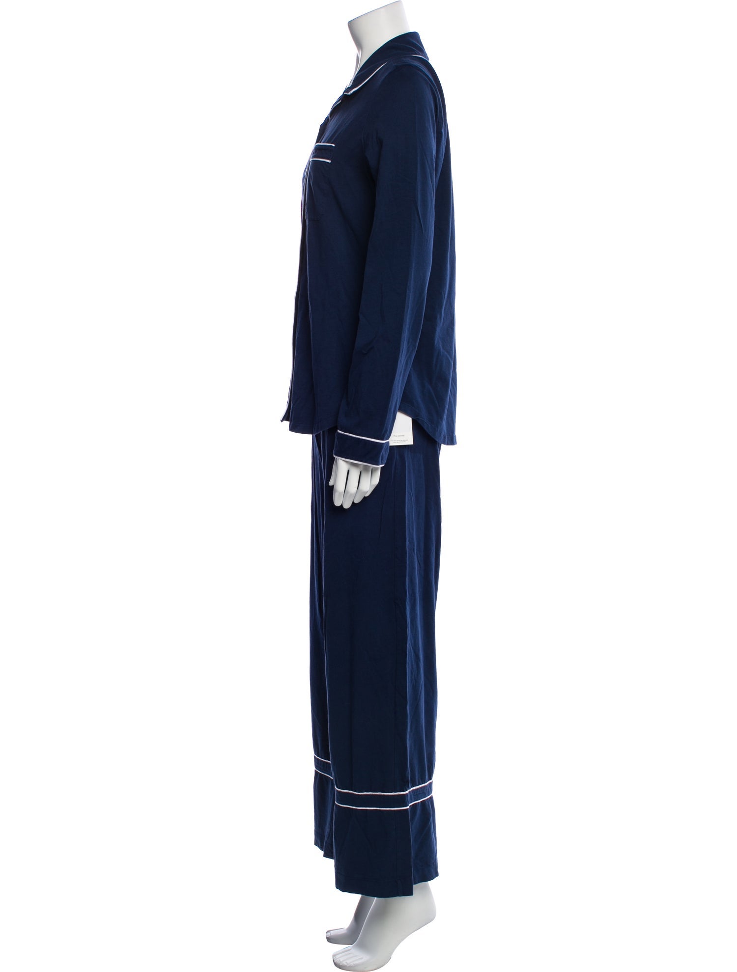 La Ligne Striped Embroidered Accent Pajamas