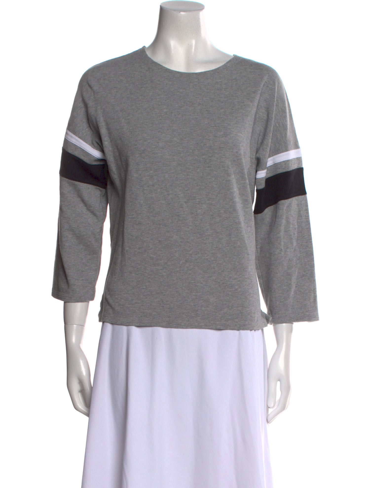 La Ligne Crew Neck Three-Quarter Sleeve Sweatshirt