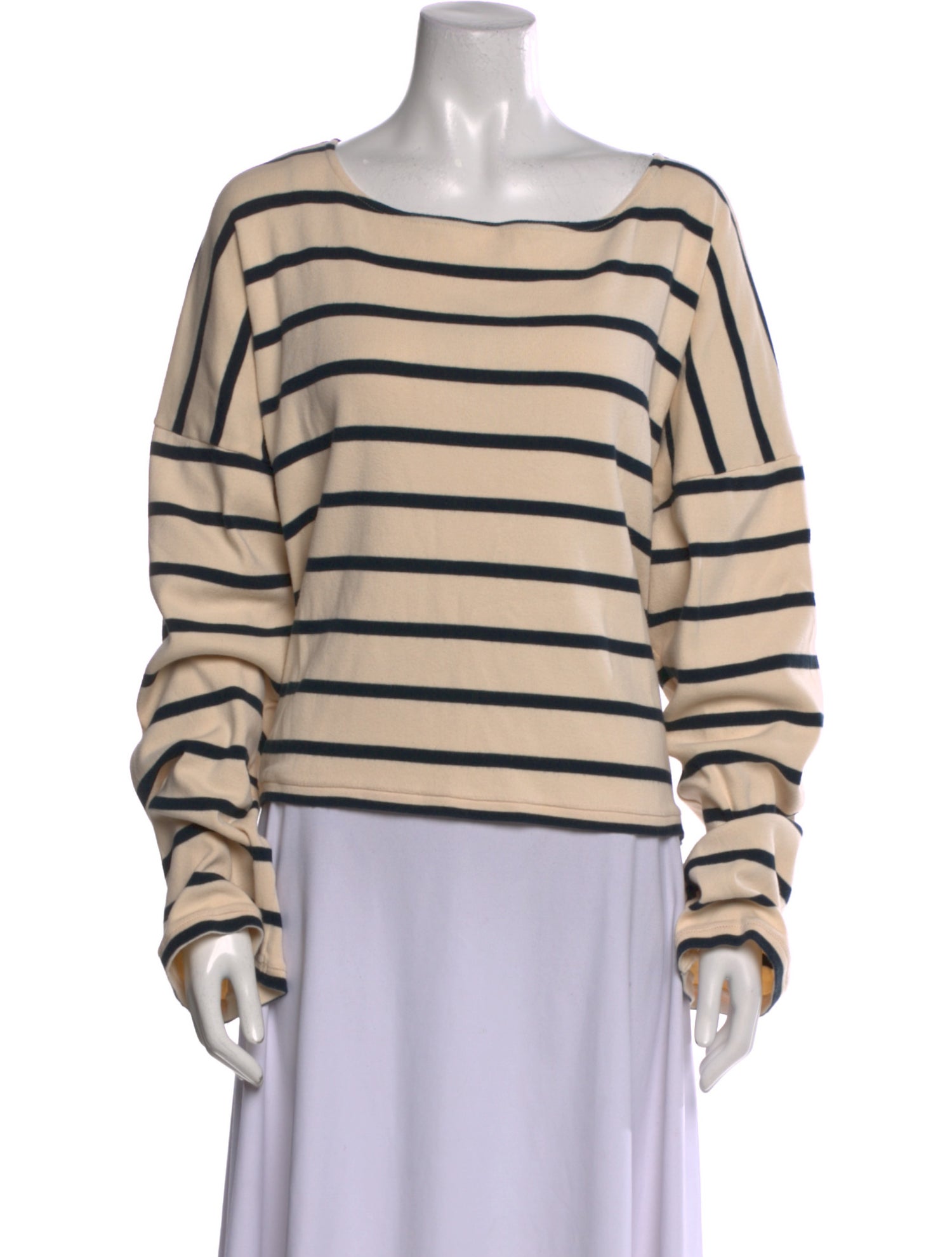 La Ligne Striped Scoop Neck Top