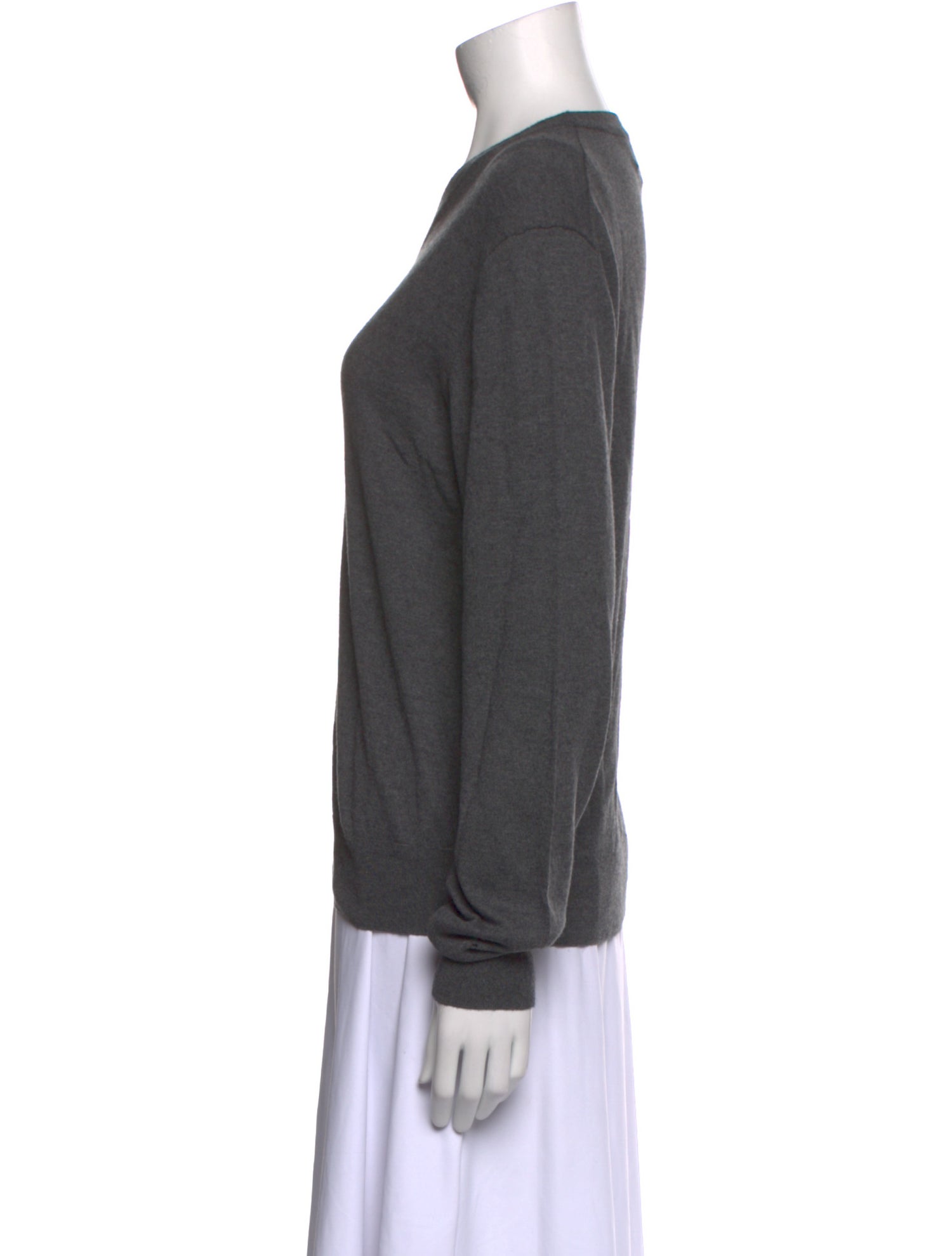 La Ligne Silk V-Neck Sweatshirt